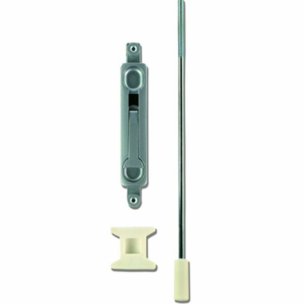 Global Door Controls 15 in. Mortise Flush Bolt with 7/8 in. Rod Extension in Aluminum TH1100-FB2-AL